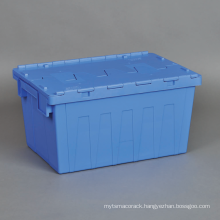 Wholesale Plastic Nesting logistic boxes Attached Lid Plastic moving Storage containers